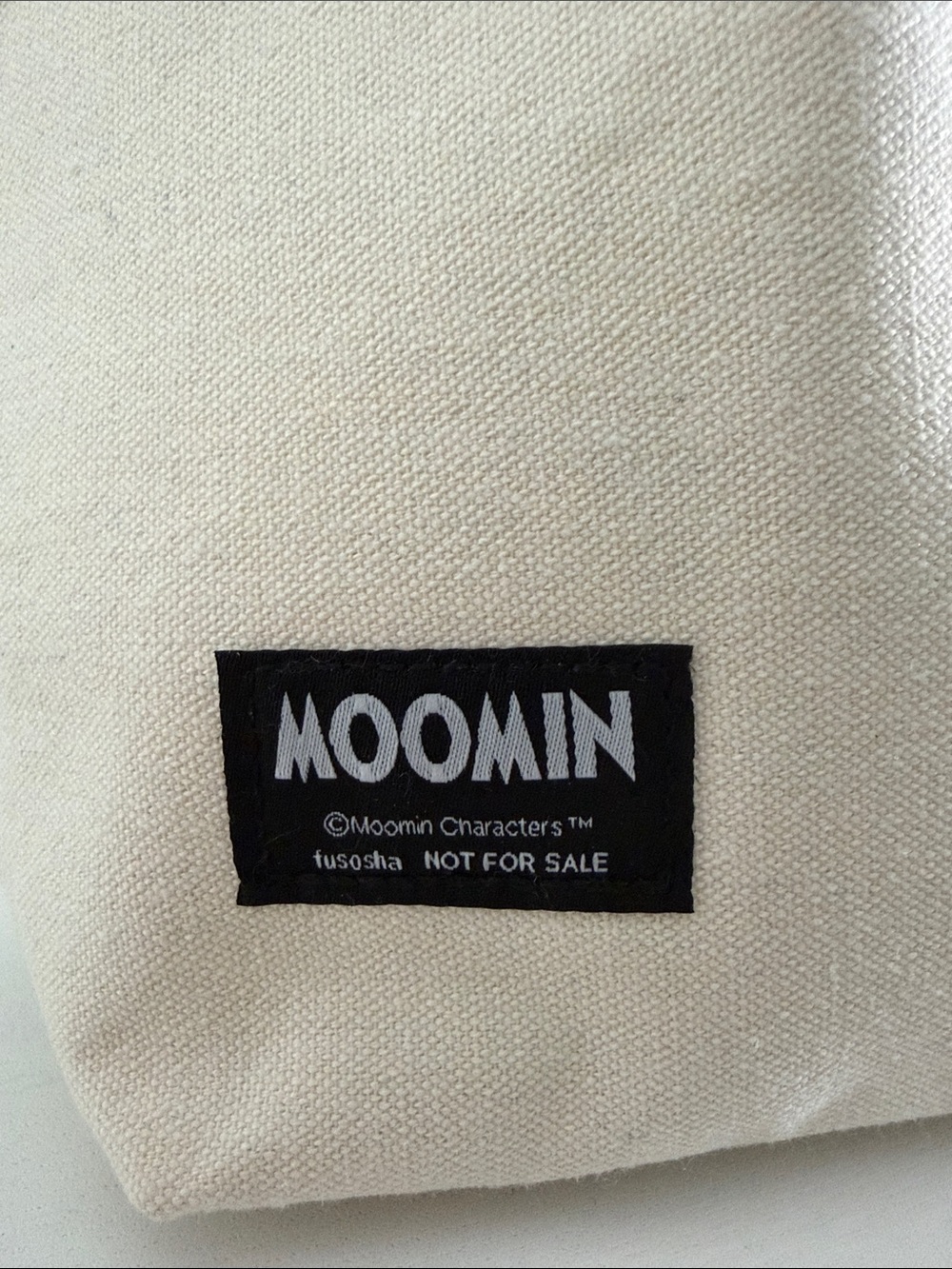Moomin Little My Canvas Mini Tote Bag in Cream with Black Graphics - Picture 6 of 8